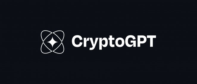 CryptoGPT cryptocurrency GPT Token, Cryptocurrency logo on isolated background with text.