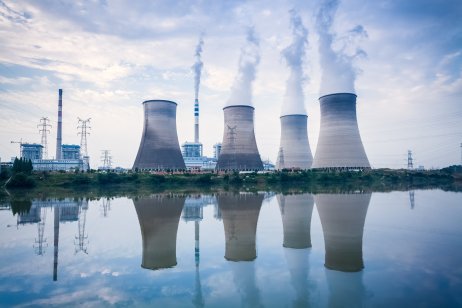 A view of a coal-fired power plant
