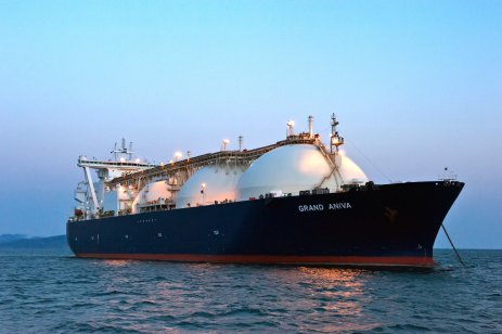 Liquified natural gas tanker Grand Ariva in East Asia