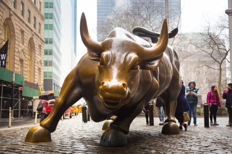 Wall Street bull statue in New York