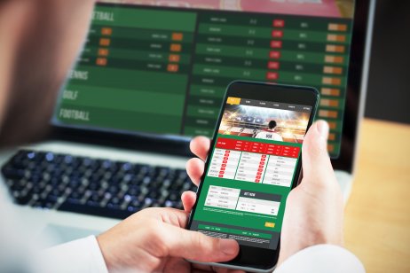 Gambling app on a smartphone