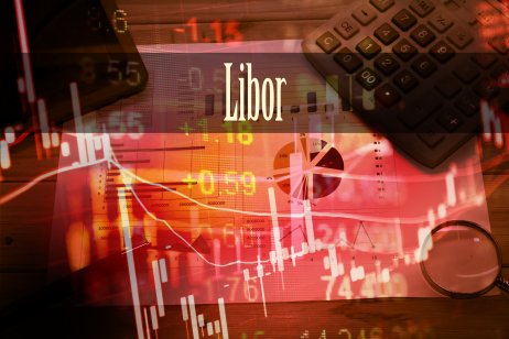 LIBOR written over a red background 