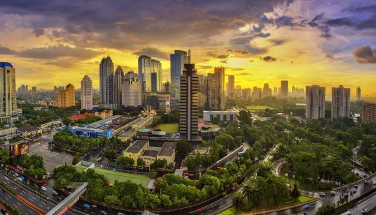 Jakarta at dusk