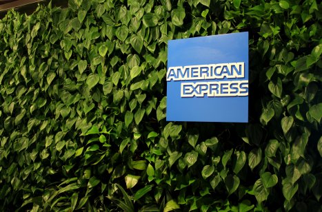 American Express logo in ivy