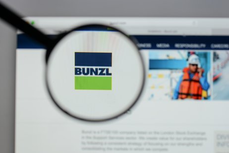 Bunzl logo on a website