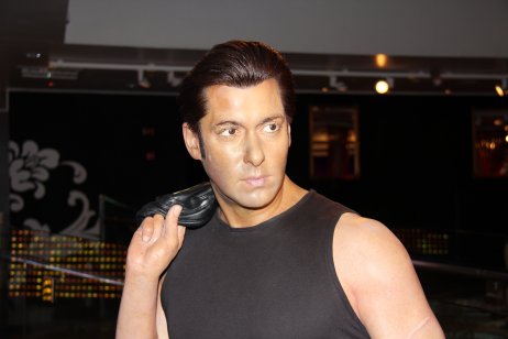 A life-like waxwork statue of famous Indian actor Salman Khan