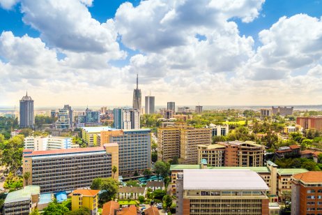 Nairobi City center - the capital of Kenya, East Africa 