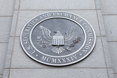 SEC logo on sidewalk