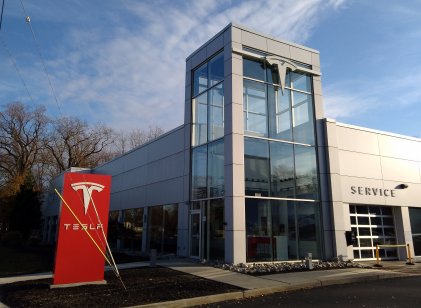 Tesla dealership in Cherry Hill, New Jersey