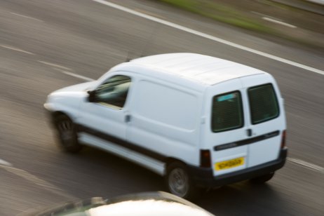 White van on a UK motorway 