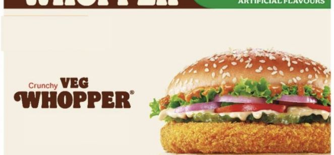 Burger King sells a vegetarian whopper in India.