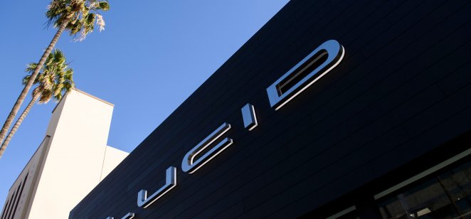 Lucid in Saudi Arabia clear office building