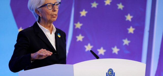 ECB President Christine Lagarde at a conference in March