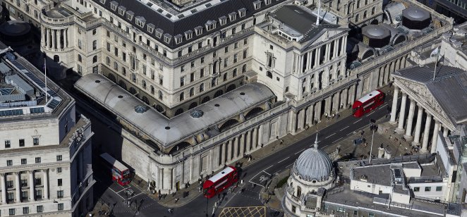 Bank of England, London, from the air