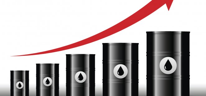 Illustration of oil prices rising 