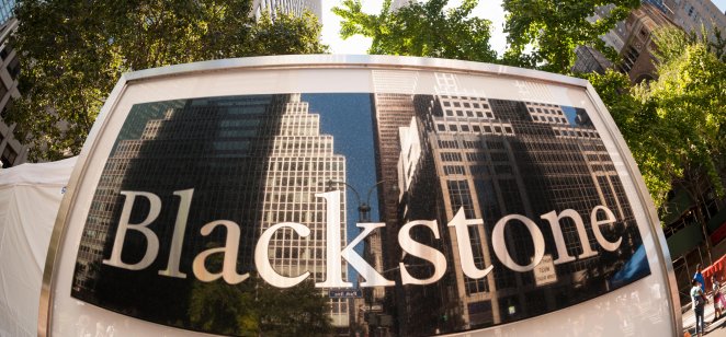 Blackstone’s sign outside its New York headquarters