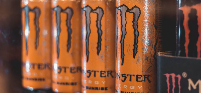 Monster drink cans