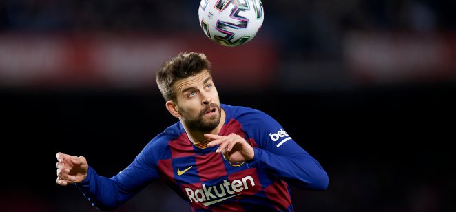 Gerard Piqué playing for FC Barcelona 