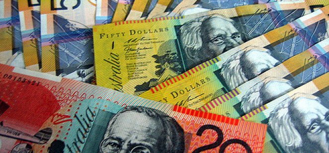 An assortment of Australian dollar notes