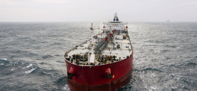 Oil tanker Oil tanker on the sea