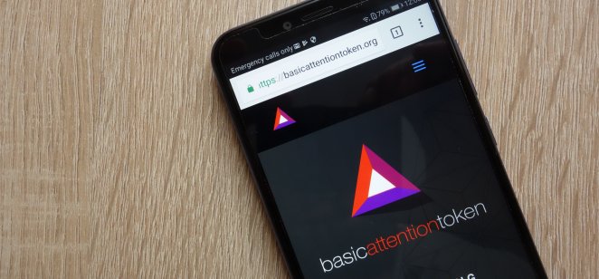 Basic Attention Token app shown on a smartphone