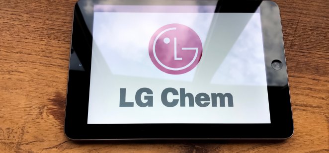 LG Chem logo on digital device