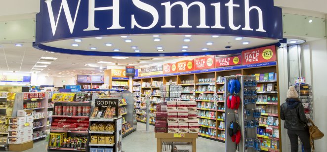 A WH Smith newsagent store in London Heathrow airport