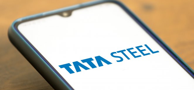 Tata Steel share price forecast: Can it withstand high rates? In this photo illustration the Tata Steel Europe logo seen displayed on a smartphone