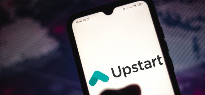 Upstart stock forecast: Can the lending platform recover? In this photo illustration the Upstart logo seen displayed on a smartphone screen