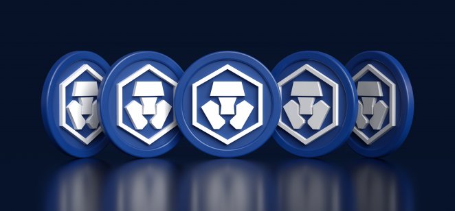 Set of Cronos tokens seen from several different angles