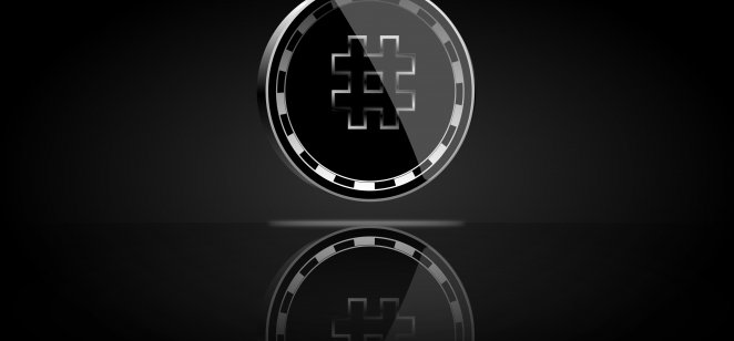 Representation of an RSR token in front of a black background