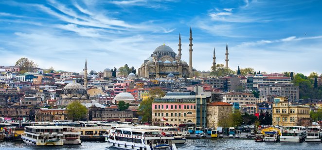 Istanbul is the capital of Turkey, an eastern tourist city.