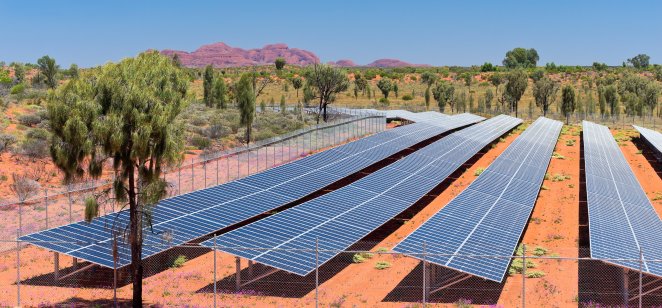 A solar farm in Australia's Northern Territory 