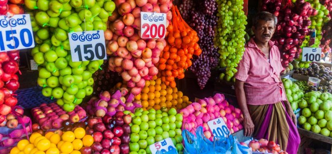 Fruits for sale at a market in Colombo, Sri Lanka