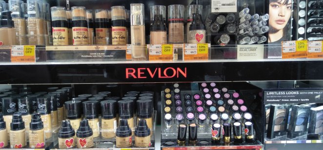 Revlon make-up on store shelf