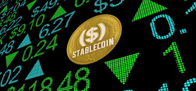 Stablecoin Stock ticker behind stablecoin