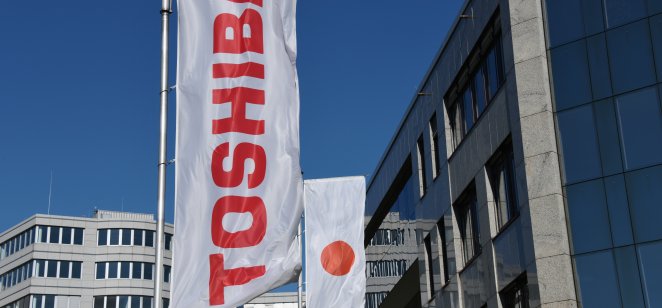 Toshiba's Europe offices in Neuss, Germany. Toshiba is a Japanese multinational conglomerate headquartered in Tokyo, Japan