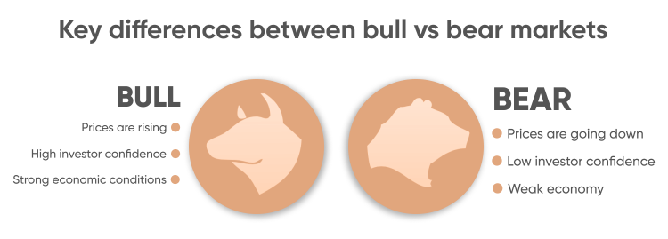 Key differences between bull vs bear markets