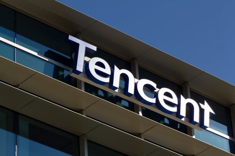 Tencent share price forecast The Tencent logo seen at Tencent's US Headquarters in Palo Alto. The Tencent logo seen at Tencent's US Headquarters in Palo Alto.