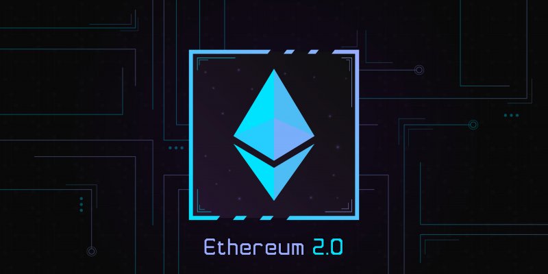 Ethereum 2.0 price prediction Ethereum 2.0 logo, which depicts a blue pyramid in reflection, on dark background