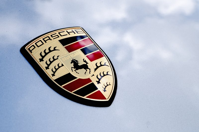 Long name' shareholders Close up detail logo of the rear of a Porsche 911.