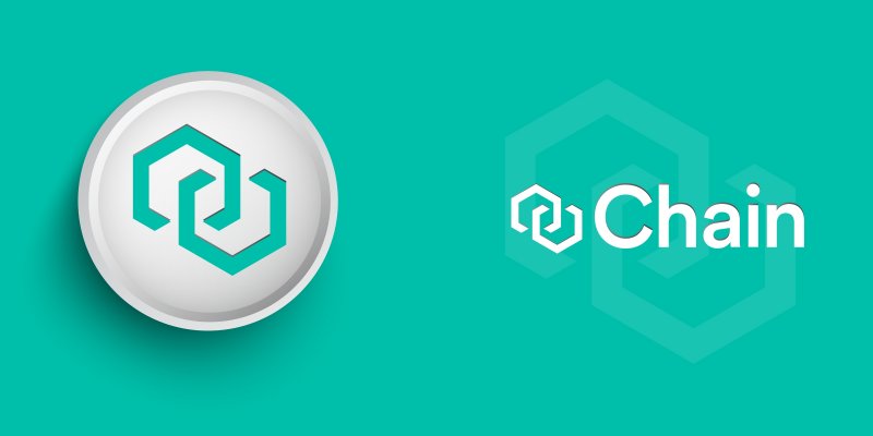 Chain price prediction: Decentralized digital cryptocurrency Chain XCN logo with typography symbol, modern blockchain technology concept. Vector illustration wallpaper isolated in colored green background. Chain price prediction
