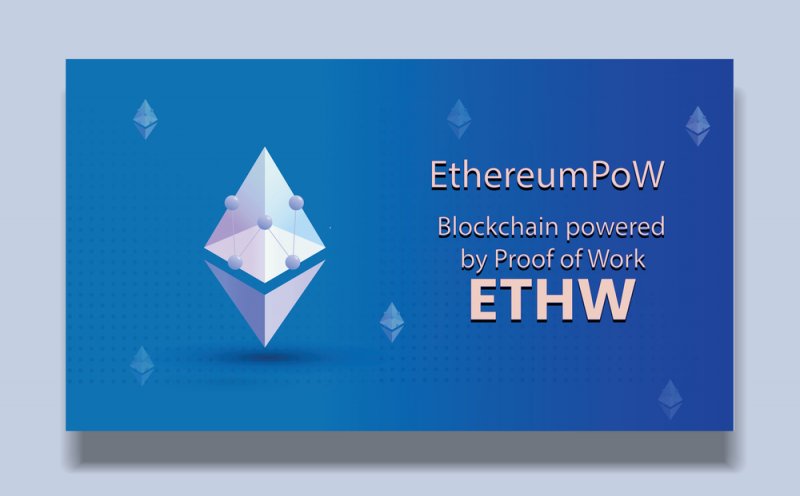 Ethereum PoW (ETHW) Representation of the Ethereum pyramid log with a ‘W’ overlaid on it