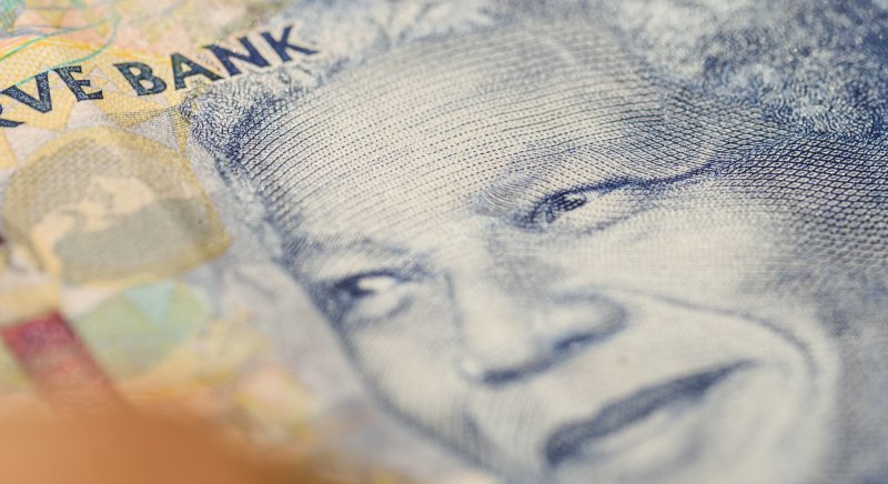South African rand banknotes South African two hundred rand note close-up