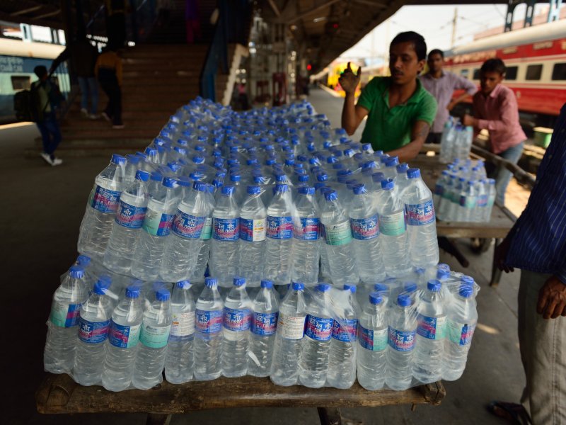 IRCTC contractor fined Rs 1 lakh by Railways for charging Rs 5 extra on water  bottle - India Today