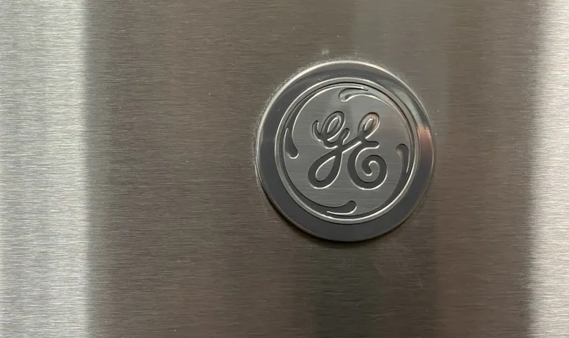 General Electric logo on a refrigerator