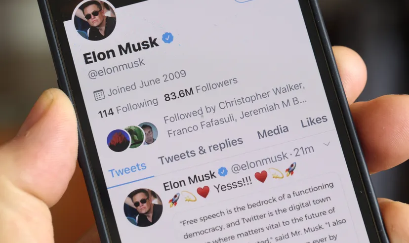 TWTR A tweet from Elon Musk