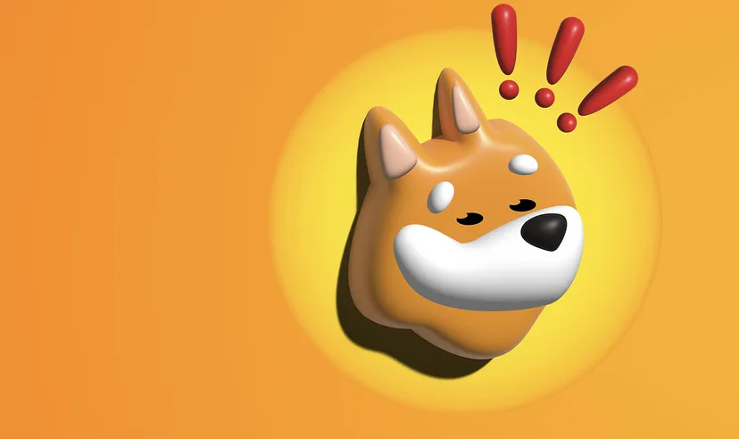 Bonk logo of a cartoon shiba inu dog featured on an orange background