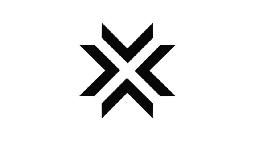 LCS logo, a geometric shape in black on a white background