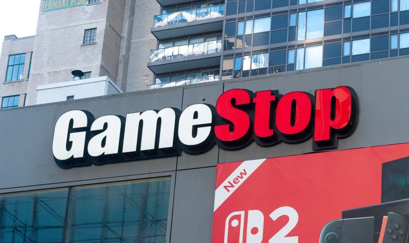 GameStop store sign on a building facade